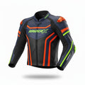 RAIDERX Neon Edge Motorcycle Leather Jacket